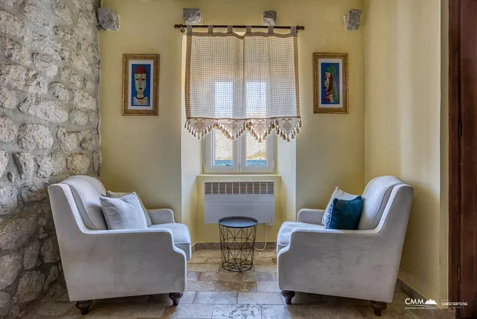 Stunning Stone Villa in Prčanj with Panoramic Bay Views